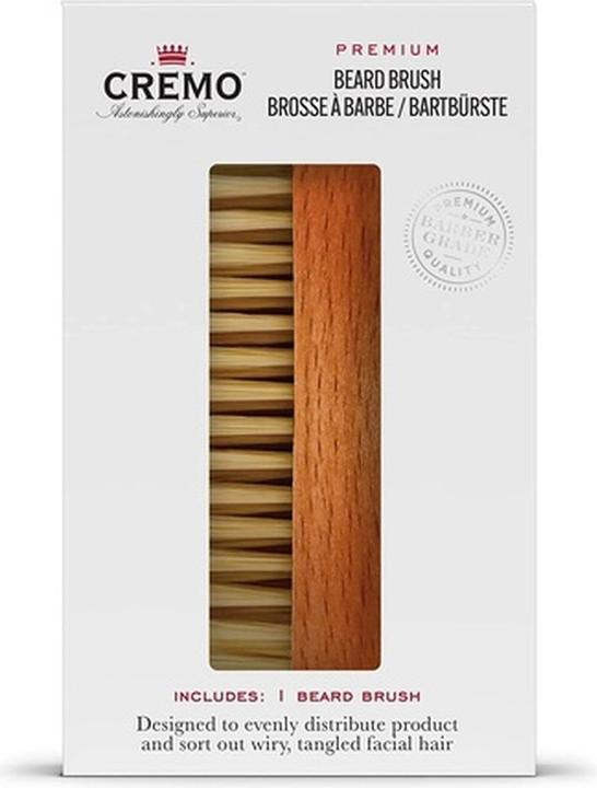 Produktbild Cremo Premium Beard Brush for Men 100% Natural Sisal Wood Handle to Shape and Style Facial Hair