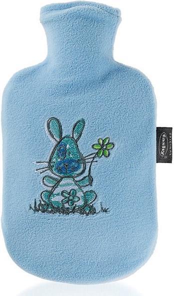 Image du produit Fashy Bouillotte avec housse molletonnée bleue (0.80 l, Bouteille de lit avec housse)