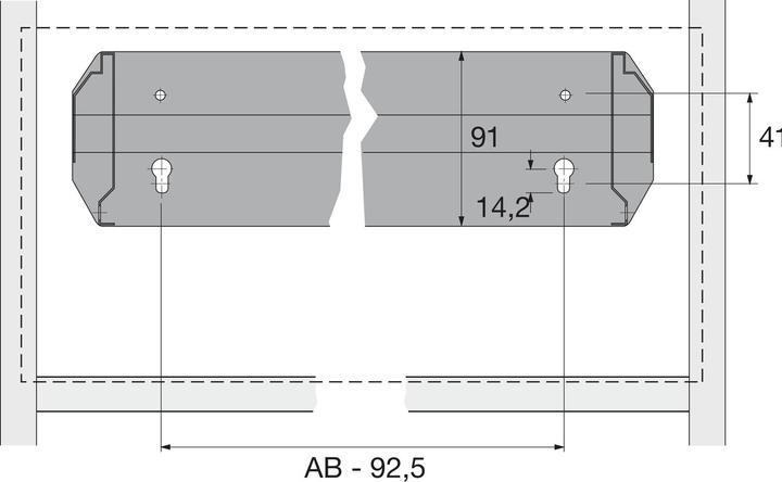 Productafbeelding Hettich Traploos in de breedte verstelbare hangmappenframes voor kastwanden (1 Pcs.)