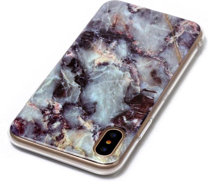 Actual product image Cover-Discount Silicone Rubber Case Marble (Apple iPhone X, Apple iPhone XS)