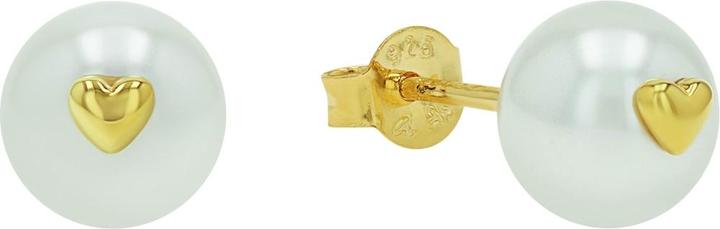 Produktbild Amor Ohrschmuck für Damen, 925 Sterling Silber, Muschelkernperle | Herz (925 Sterling Silber)