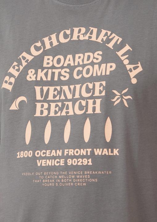 Produktbild S.Oliver T-Shirt Baumwoll-T-Shirt mit Crewneck und Artwork (XXL)