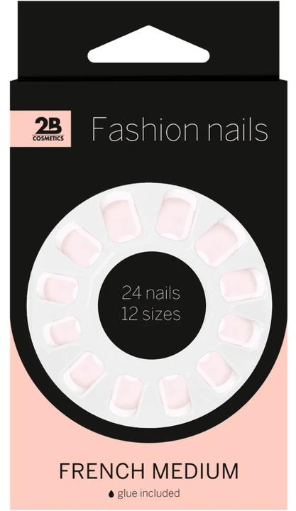 Actual product image 2B French Medium Nails (Artificial nails)