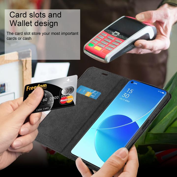 Actual product image Cadorabo Case Book Invisible Magnet (Oppo Reno 6 Pro 5G)