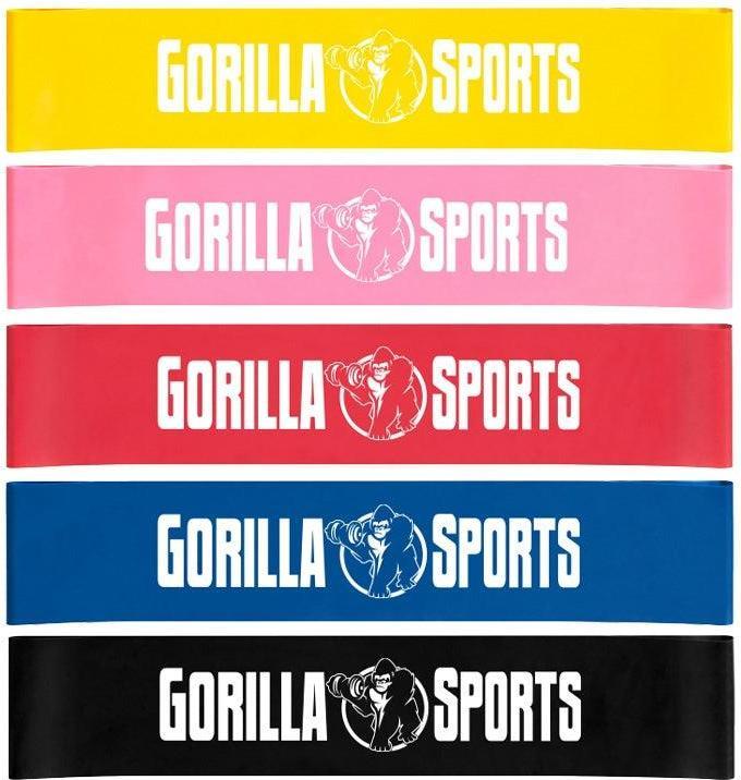Immagine prodotto Gorilla Sports Set di bande di resistenza (0.50 m, Strong, Extra strong, Medio, Extra Light, Light)