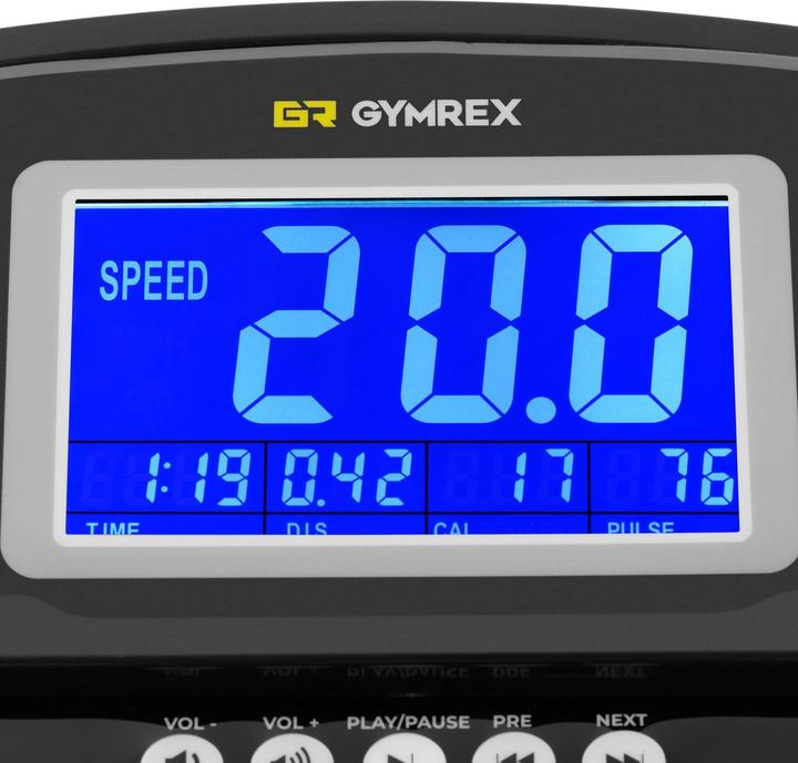 Immagine prodotto Gymrex Tapis roulant pieghevole - 1350 W - 1 - 20 km/h - 120 kg - 12 programmi