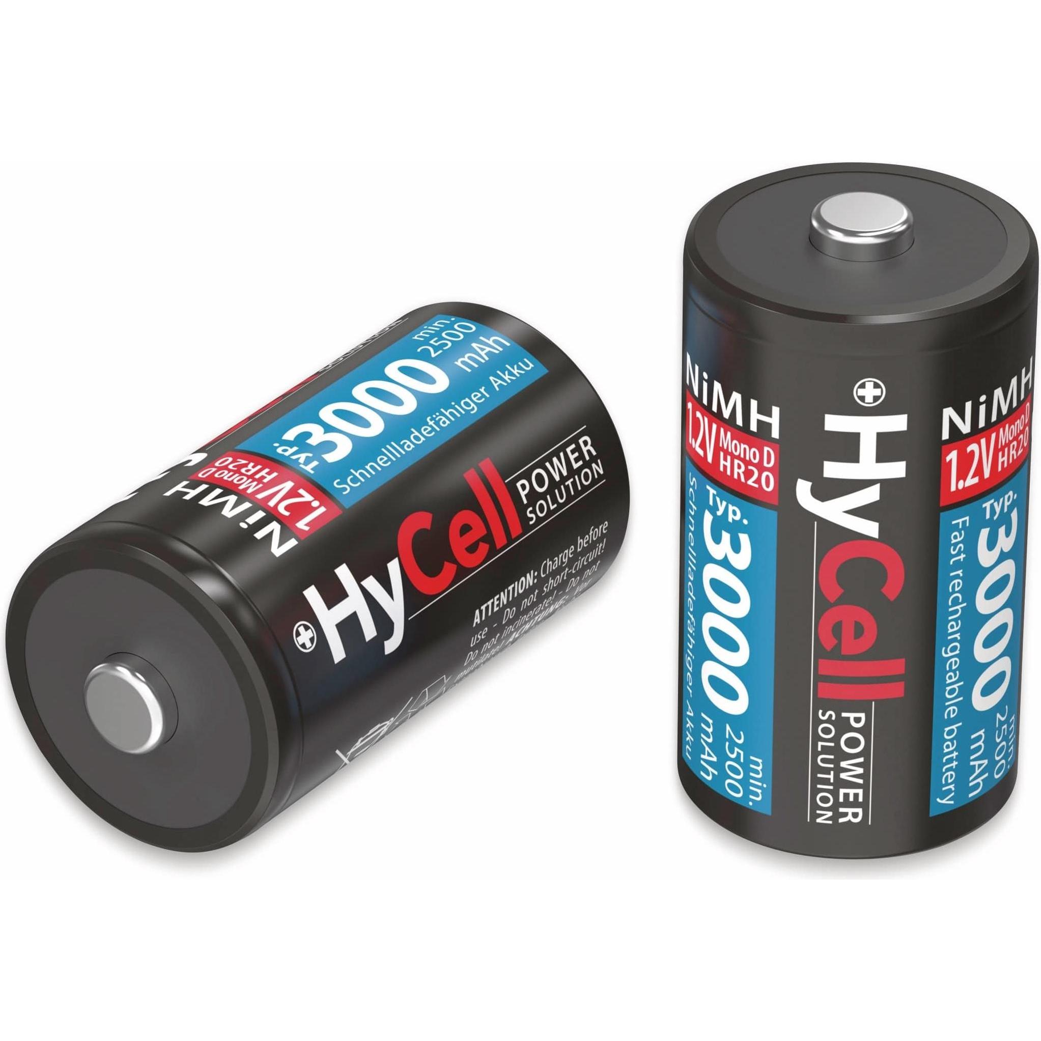Thumbnail - HyCell Mono (D)-Akku NiMH HR20 3000 m (2 Stk., D, 3000 mAh), Batterien + Akkus