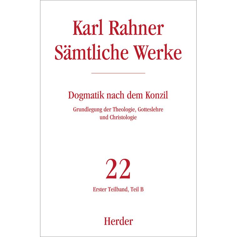 Rahner:Sämtliche Werke.22/1 B, Fachbücher