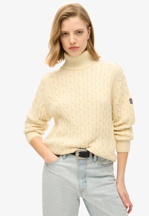 Produktbild Superdry Lässiger Rollkragenpullover mit Zopfmuster (10XL)