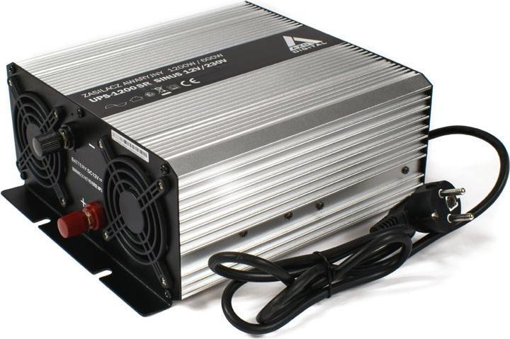 Actual product image Digital Uninterruptible Power Supply (UPS + AVR) AZO 12V UPS-1200SR Sine 1200W/600W 12V/2... (1200 VA, 600 W, Line-interactive UPS)