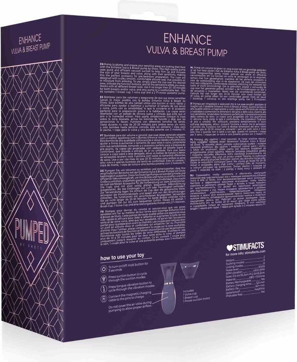 Produktbild Doc Johnson Enhance - Automatic - 13-Speed - Silicone - Rechargeable Vulva & Breast Pump