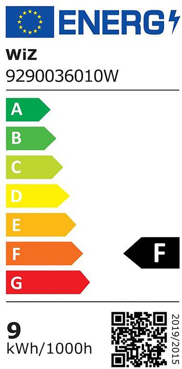 Energie-Label WiZ 8720169074972 (E27, 8.50 W, 806 lm, 2 x, F)