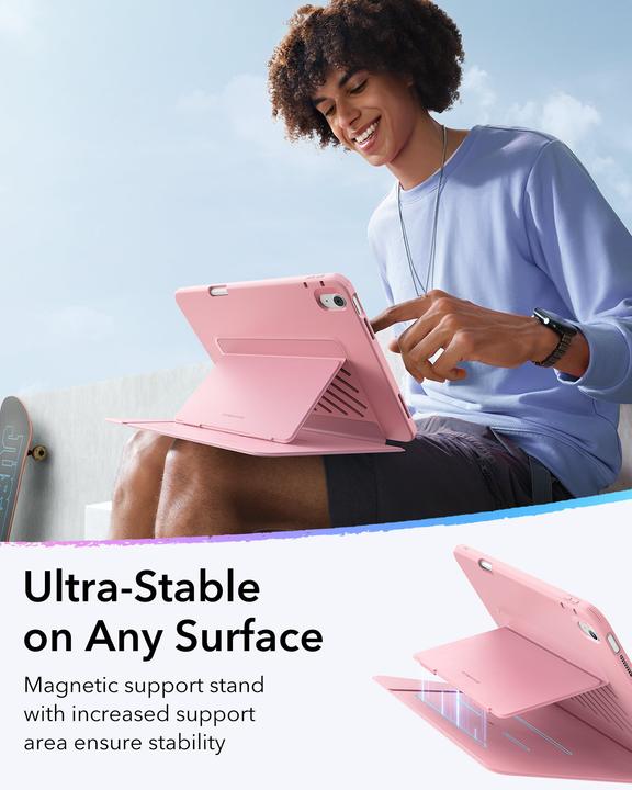 Actual product image ESR - Flip Hybrid (with Pencil Holder) - iPad 10 (2022) 10.9 / 11 (2025 - Pink