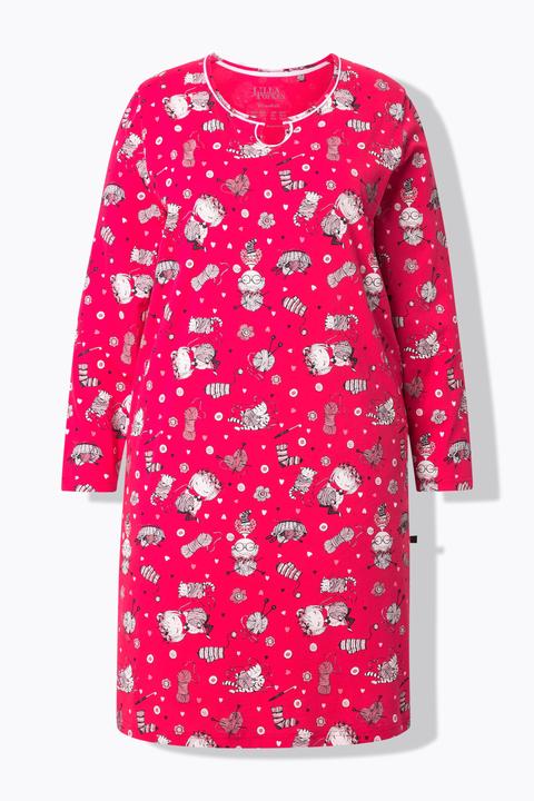 Actual product image Ulla Popken Bigshirts, 2er-Pack, Katzen, Rundhals, Langarm (50, 52)