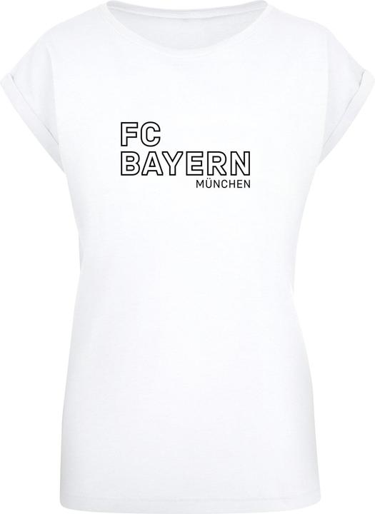 FC Bayern München Ladies Logo Vertical Extended Shoulder Tee - 115565 (4XL)