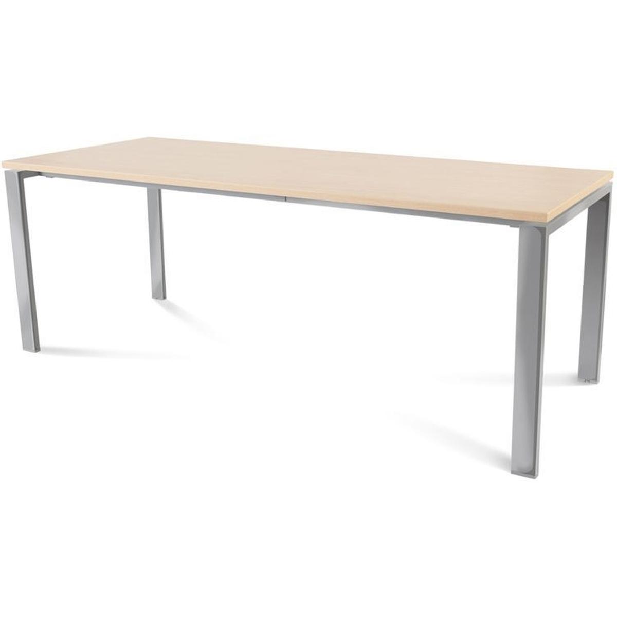 Rocada, Schreibtisch, Schreibtisch Total BxTxH 200x80x73cm Gestell verchromt Platte Melamin buche