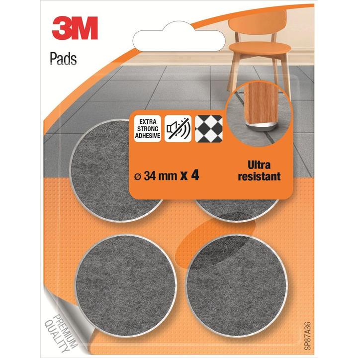 Productafbeelding Scotch Viltglijders Extra robuust Ø 34 mm (Vilten glijders, 4 Stuk)