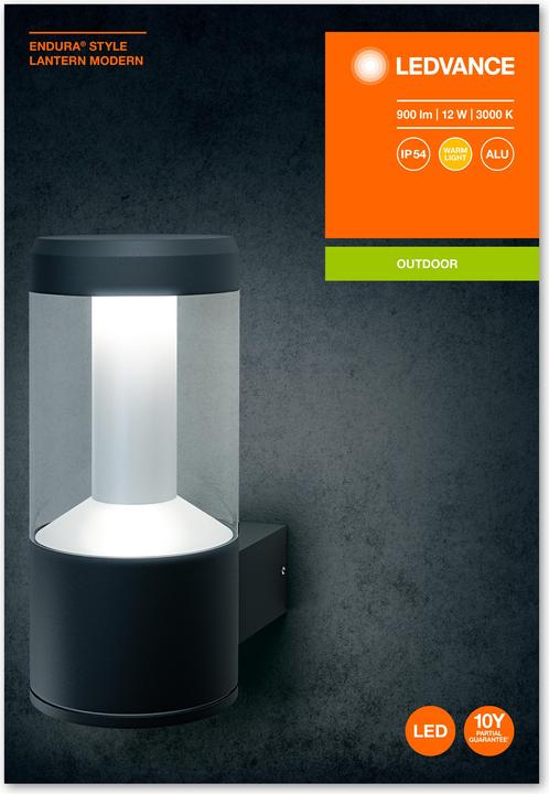 Actual product image Ledvance Endura Style Lantern Modern (610 lm, IP44)