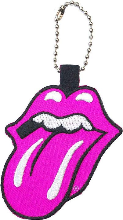Actual product image The Rolling Stones Classic Tongue Double Sided Patch Keyring