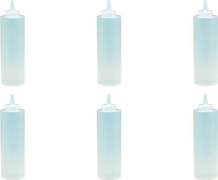 Piazza Set di 6 dispenser per salse trasparenti da 0,236lt