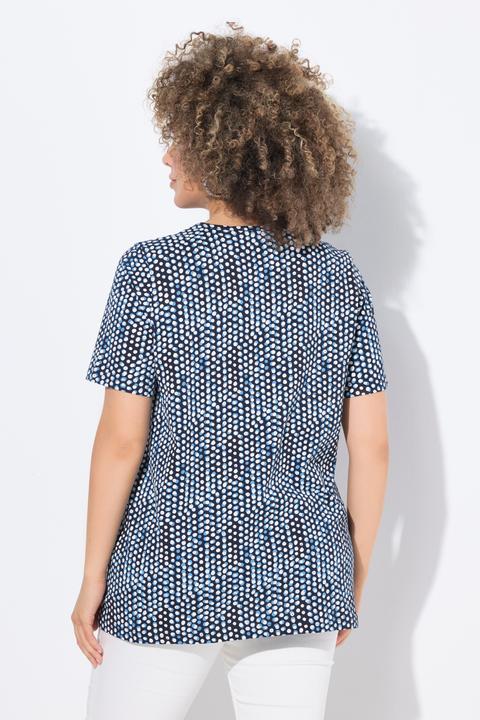 Image du produit Ulla Popken T-shirt, jolis plis creux, coupe évasée, col V, manches courtes (50, 52)