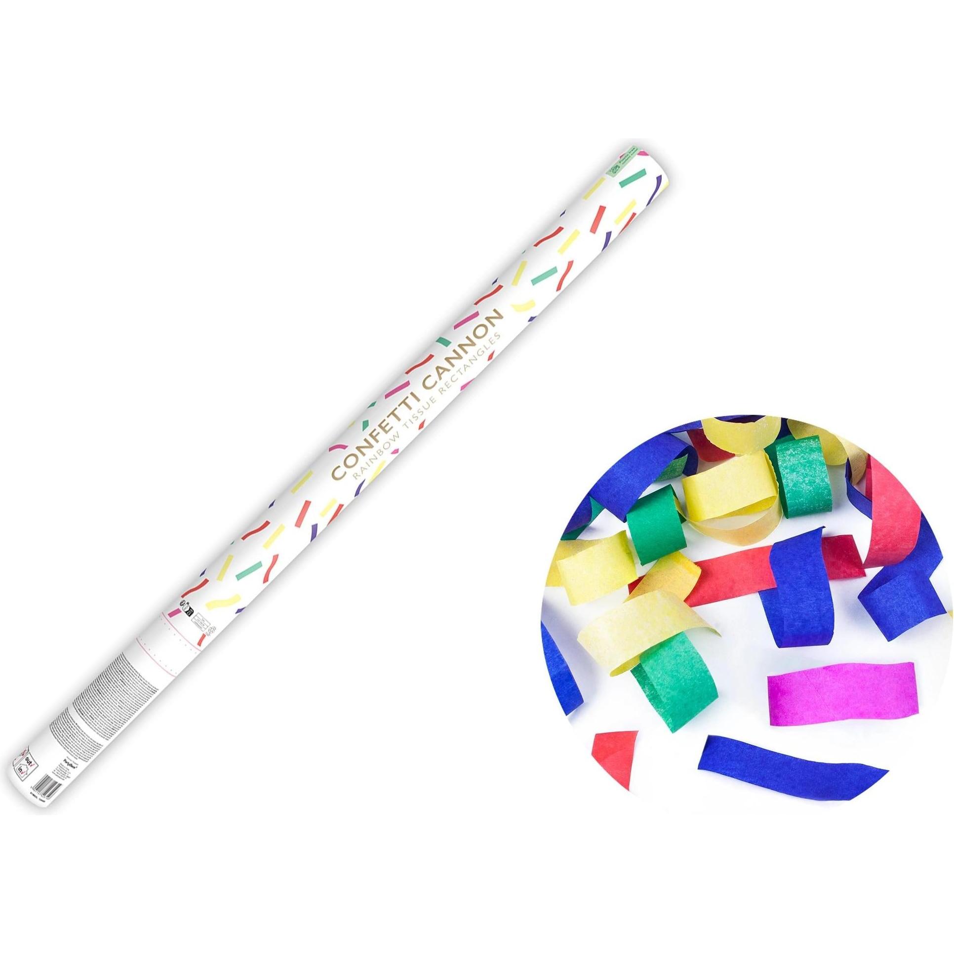 Partydeco Konfettikanone - 80cm - Papierstreifen - Bunt