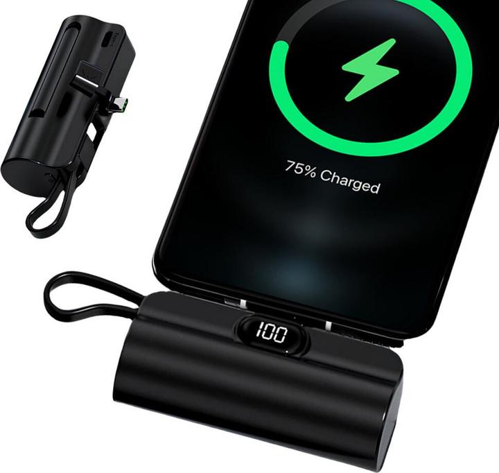 Ishiva UFUZON Mini Powerbank 5k mah-Schwarz