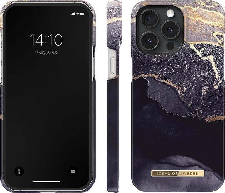 Actual product image iDeal Of Sweden Plastic Back Cover Golden Twilight Marble Apple iPhone 15 Pro Max (Apple iPhone 15 Pro Max)