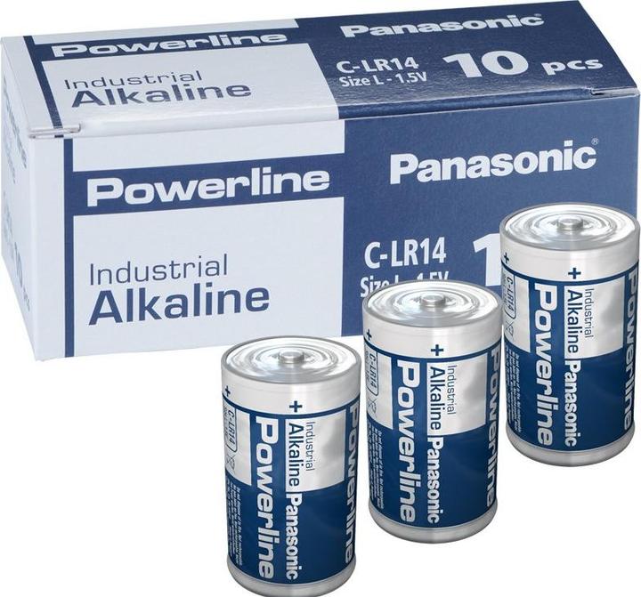 Image du produit Panasonic Ligne électrique industrielle alcaline (10 pcs, C)
