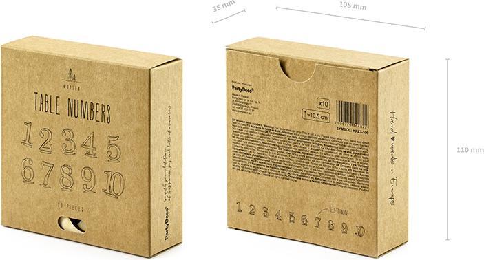 Produktbild Partydeco Tischkarte Nummern 10.5 cm, 10 Stück, Gold (10 Stk.)