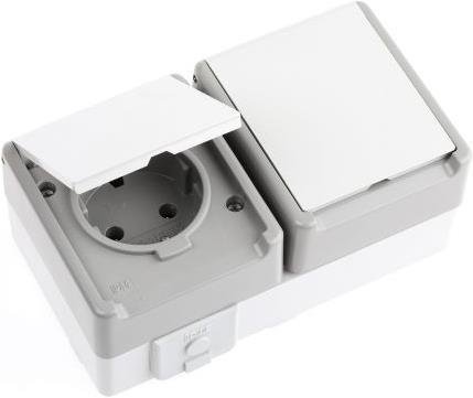 Actual product image Siemens Schuko 2-Fold Horizontal, 10/16A 250V