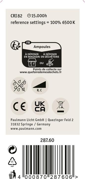 Actual product image Paulmann Candle (E14, 5 W, 470 lm, 1 x, F)