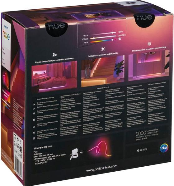 Produktbild Philips Hue Flux Lightstrip 5m (RGBW, 500 cm, Indoor)