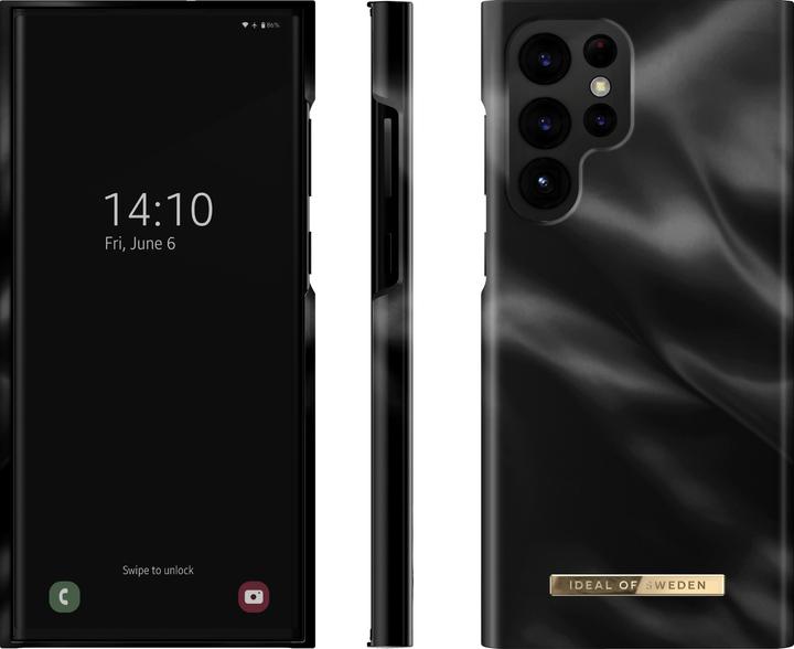 Produktbild iDeal Of Sweden Designer-Cover Black Satin (Samsung Galaxy S22 Ultra)