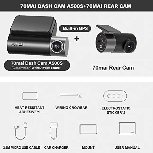 Image du produit 70mai a500s (Écran intégré, Microphone intégré, Vision nocturne, Récepteur GPS, QHD)