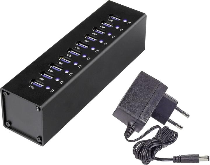 Produktbild Renkforce 10 Port USB 3 Aluminium Hub (USB-B, 10 Ports)