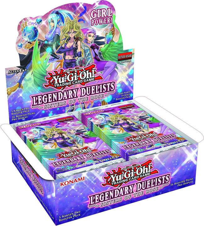 sisters of the rose booster box Yu-Gi-Oh YGO: Display (German, display) Each booster pack contains 5 cards. NEW* MASSIVE YuGiOh Legendary Duelists