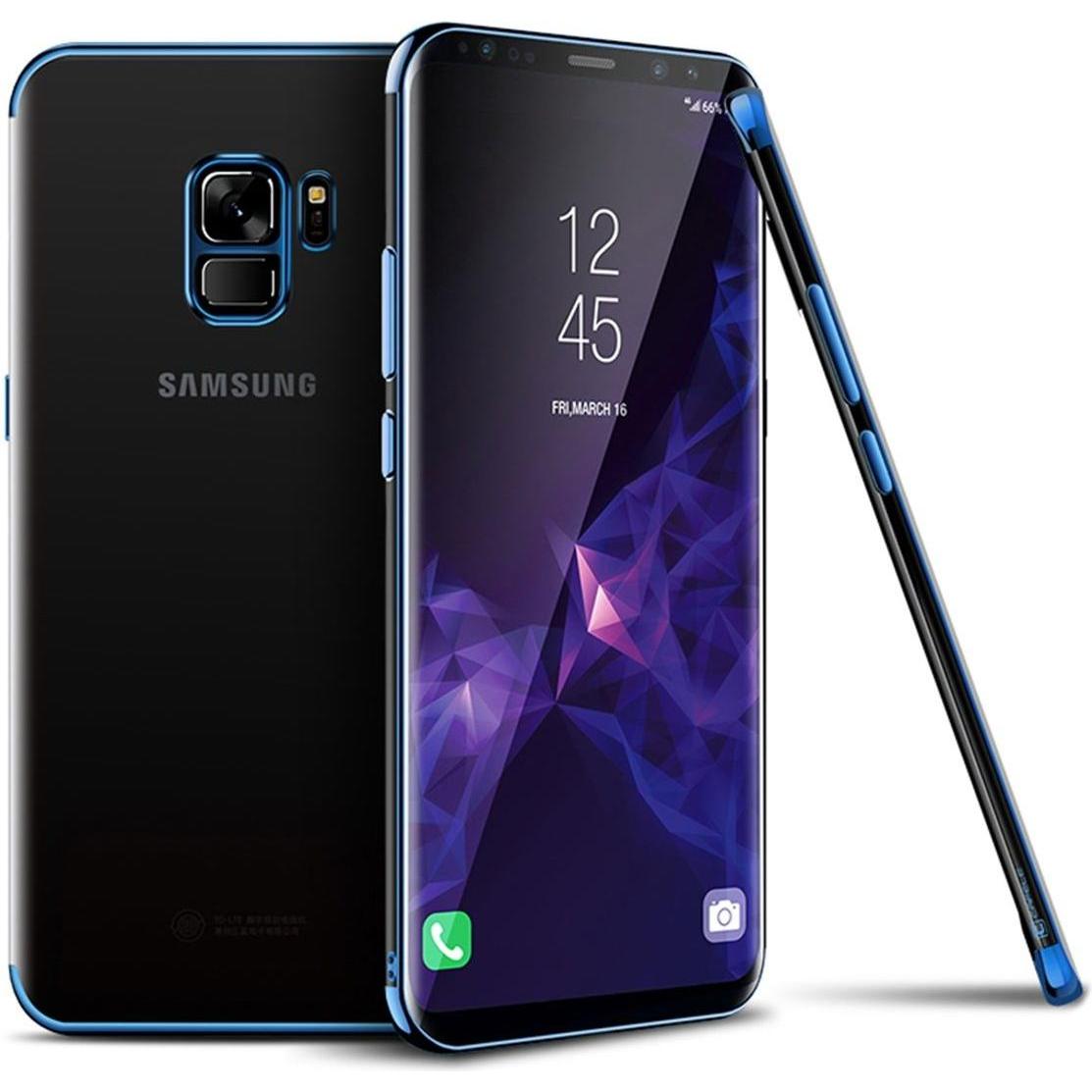 König Design Handy Hülle Schutz Case für Samsung Galaxy S9 Durchsichtig Transparent Blau Neu (Samsung Galaxy S9+), Smart...