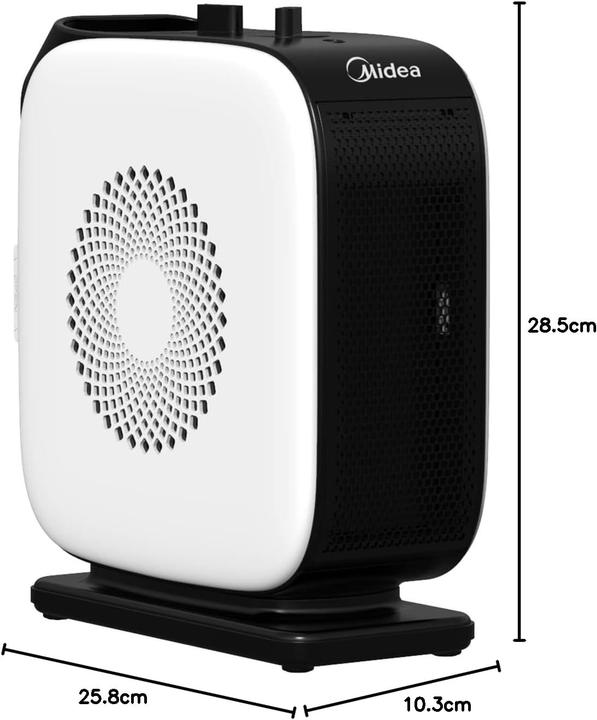 Actual product image Midea NTY15-19CAE Indoor Black, White 1500 W Electric room heater with fan (1500 W)