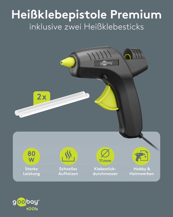 Actual product image Goobay Heissklebepistole Premium 80 W, inkl. 2 Klebesticks