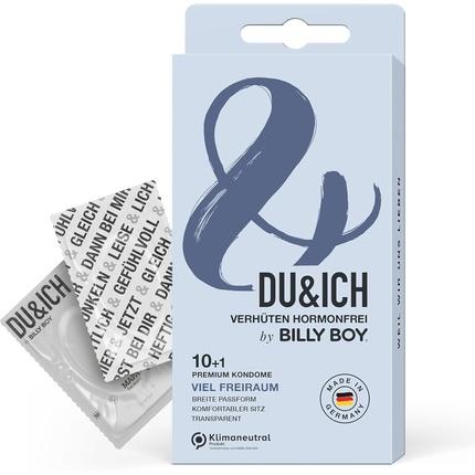 Billyboy Billy Boy «Du & Ich: Viel Freiraum» 10 + 1 Premium-Kondome für hormonfreie Verhütung (11 Stk.)