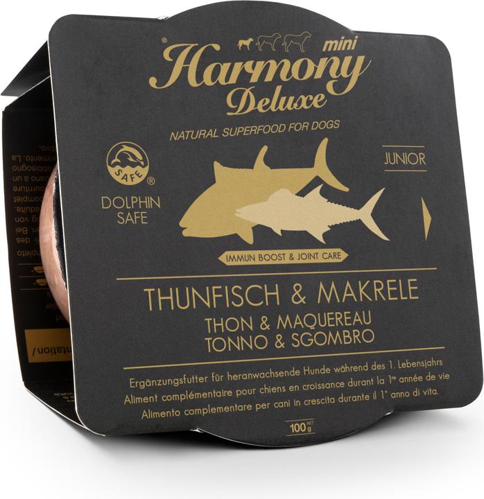Produktbild Harmony Dog Deluxe Mini Junior Thunfisch & Makrele Nassfutter (Junior, 100 g)