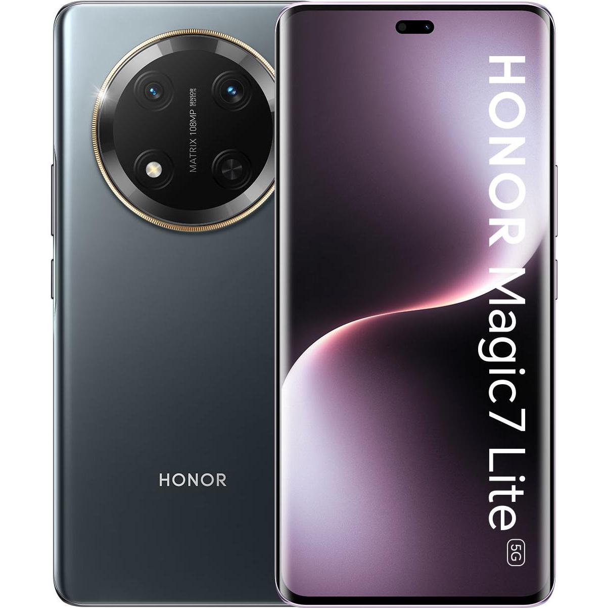 Honor Magic7 Lite (256 GB, Titanium Black, 6.78", SIM + eSIM, 108 Mpx, 5G), Smartphone, Schwarz
