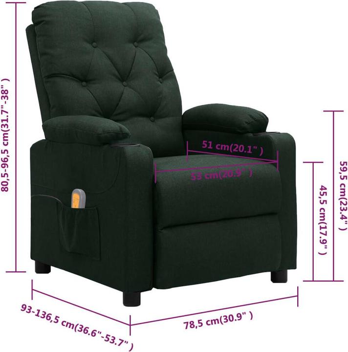 Produktbild vidaXL Elektrischer Massagesessel