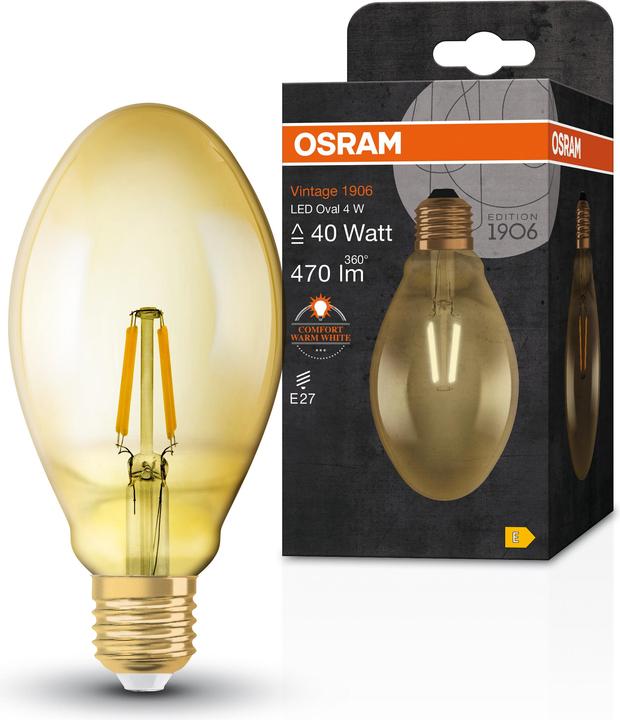 Produktbild Osram Vintage 1906 Led Special Shapes (E27, 4.50 W, 420 lm, 4 x, E)