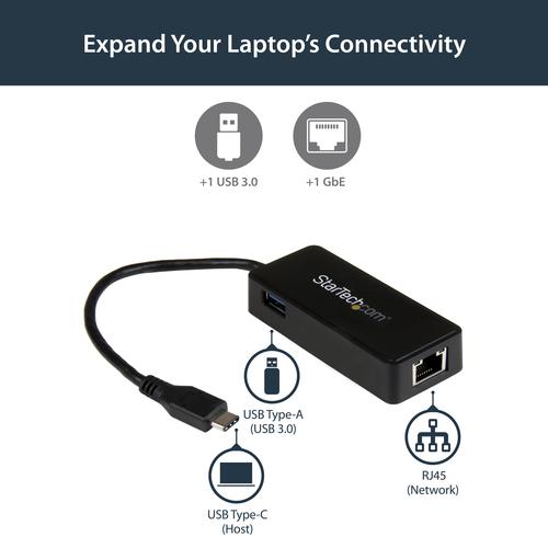 Produktbild StarTech USB-C To Gigabit Adapter (USB, RJ45 (1x))