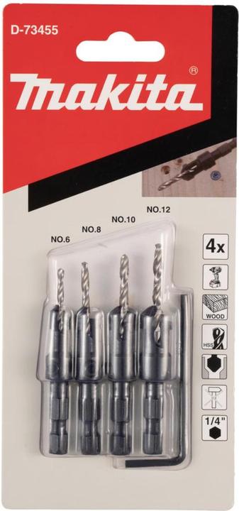 Actual product image Makita Makito drill - DRILL/bottom DEEPING device 4 pcs. (2.4-2.8-3.2-3.6) (3.2, 3.6 mm, 2.8 mm, 2.4 mm)
