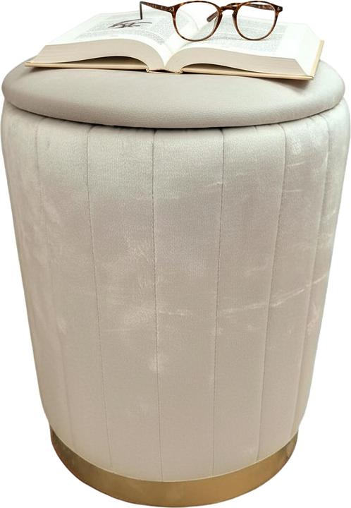 Actual product image Relaxdays Hocker aus Samt mit Stauraum