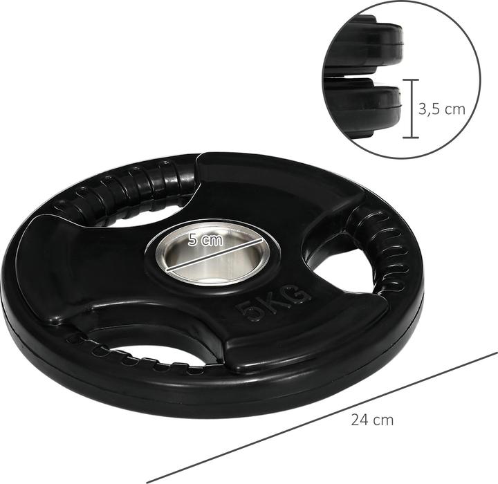 Produktbild SportNow Hantelscheibe mit 5 cm Bohrung (2 x 5 kg)