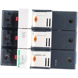 2x Schneider Electric, Verteilerschrank Zubehör, Fuseholder DIN rail 14x51mm 3pole